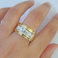 Real 14k Yellow Gold Diamond Ring Lab Created Mens Engagement Wedding Male