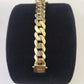 Real 10K Royal Monaco Bracelet Yellow Gold 8" Box Clasp 11mm Genuine