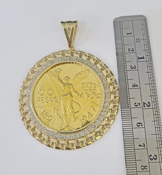 10k Centenario Coin Charm Yellow Gold 50 Pesos 1947 Mexico/Mexican Coin