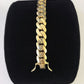 Real 10K Royal Monaco Bracelet Yellow Gold 8" Box Clasp 9mm Genuine