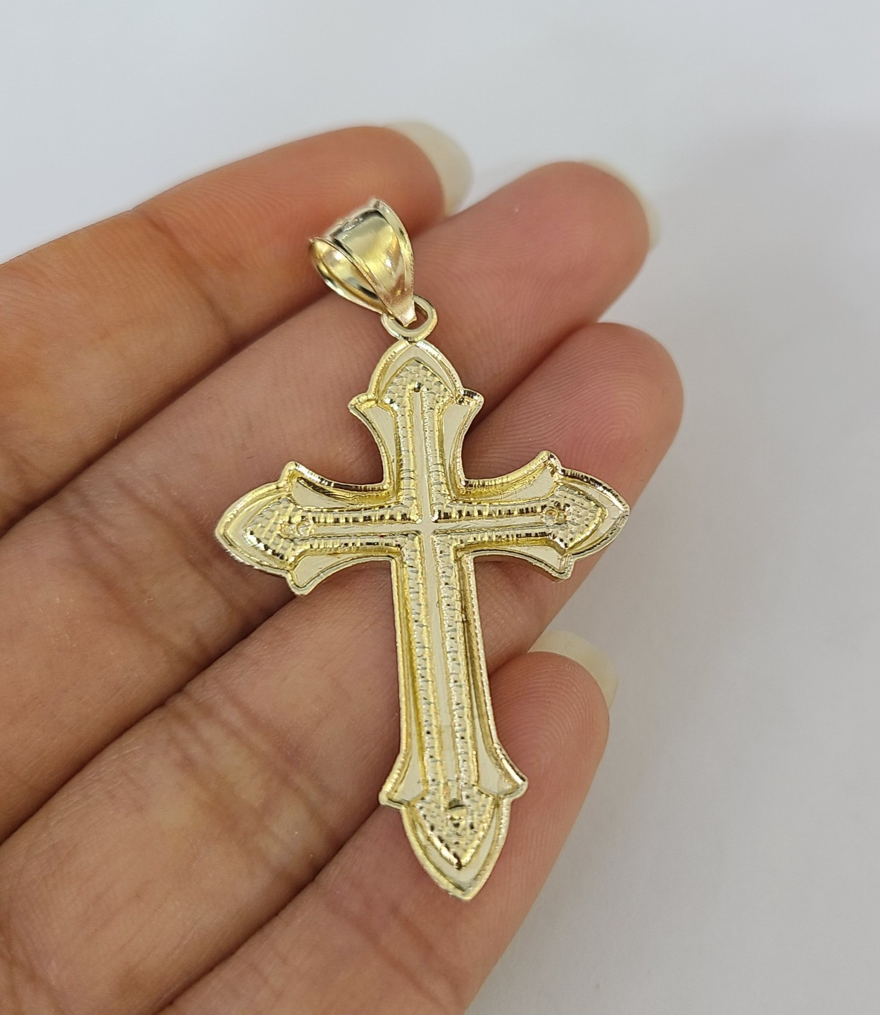 Real 10k Rope Chain Jesus Cross Charm Necklace Pendant Set 4mm 18"-28" Gold