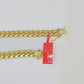 10k Yellow Gold 8mm Miami Cuban Link Chain Necklace 20-28 Inches Real