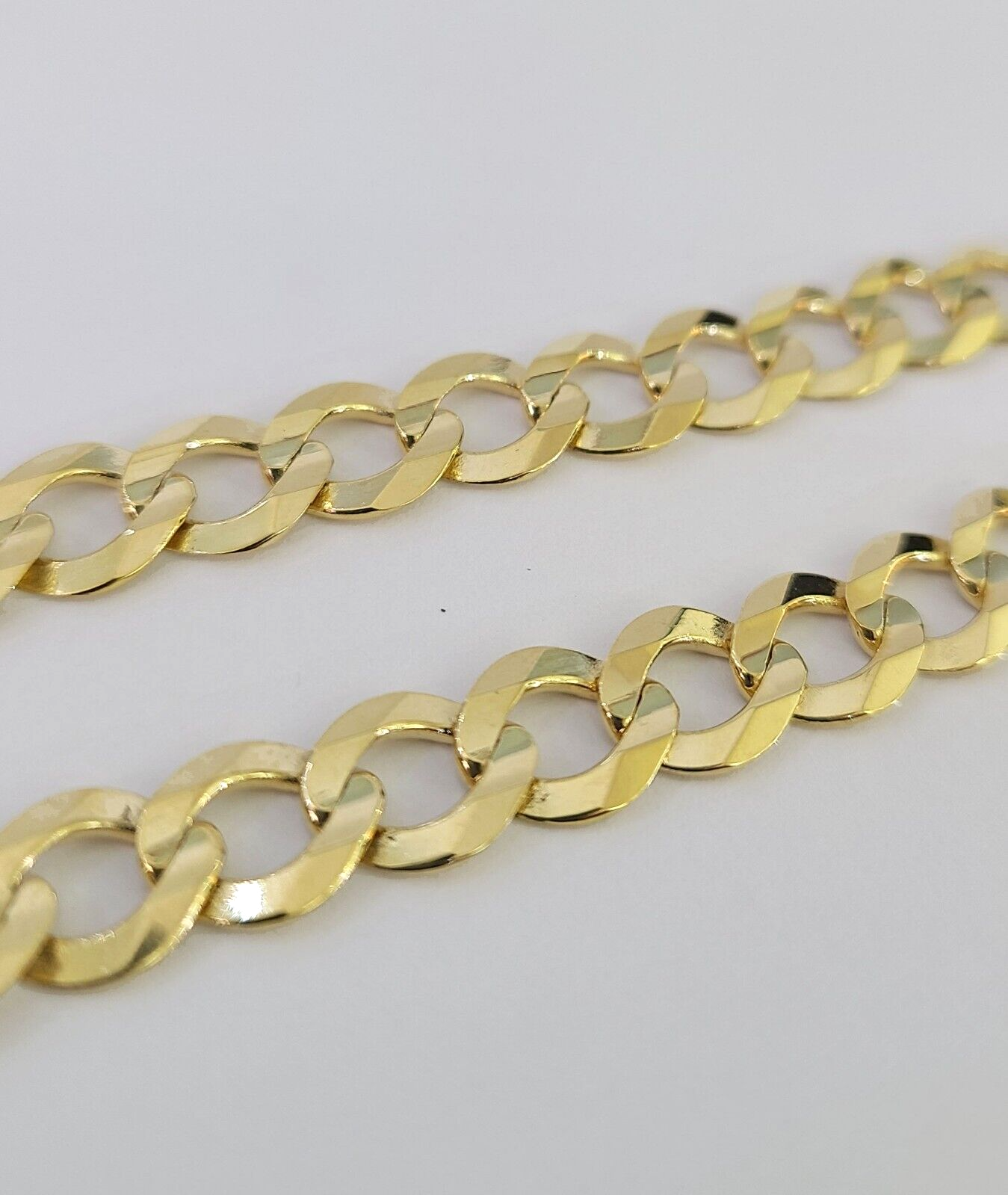 10k Solid Cuban Curb Link Bracelet Gold 8mm 8 Inches Real Yellow Gold