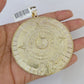 10K Franco Chain Mayan Calendar Pendant Charm Necklace 20"-26" 5mm Gold SET