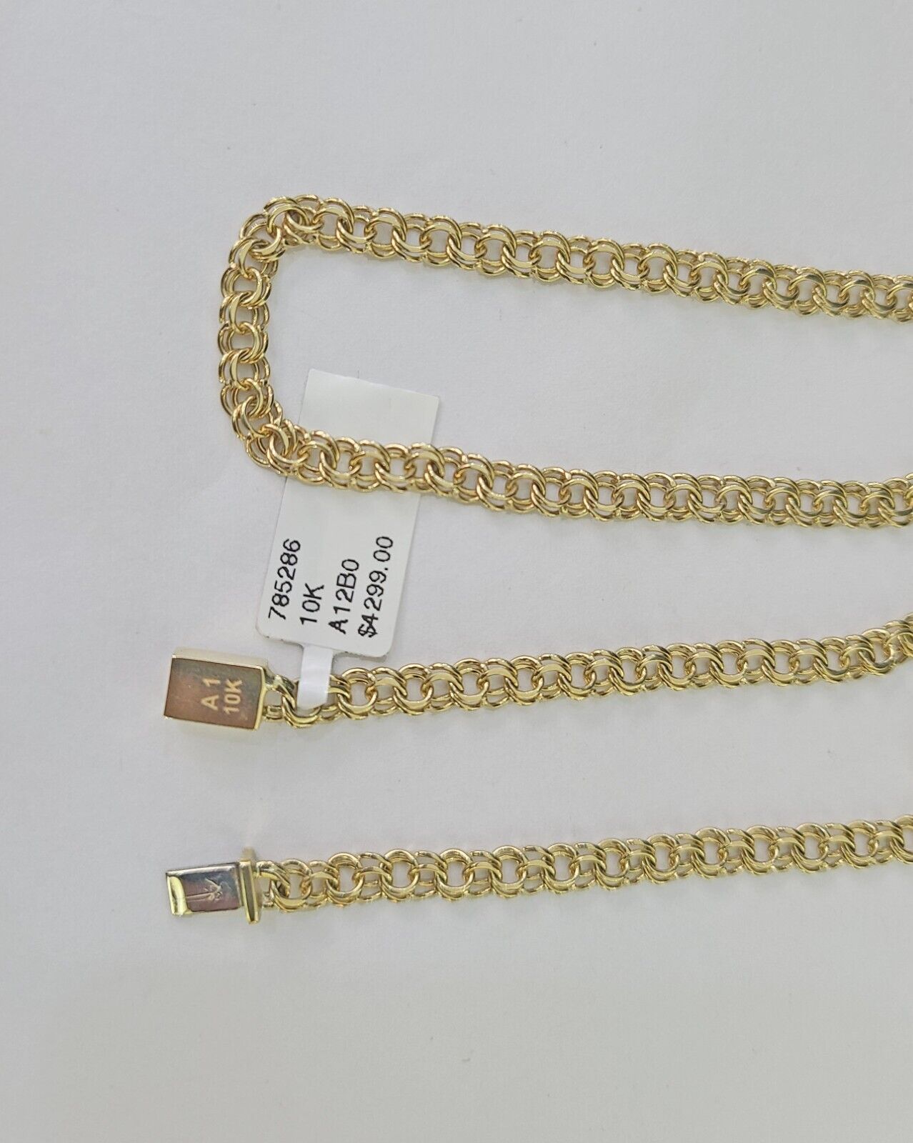 Real 10k Gold Chino ID Chain 4mm 22Inch Yellow Necklace Real Gold