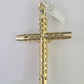 Real 10K INRI Jesus Crucifix Cross Pendant 3" Yellow Gold Charm Genuine