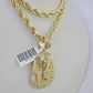 Real 10k Rope Chain Pharaoh Charm Set 7mm 18"-26" Inch Necklace Yellow Gold