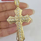 14k Jesus Christ Cross Charm Pendant Yellow Gold REAL Genuine 14kt