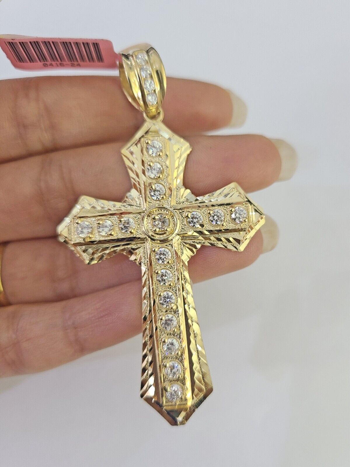 14k Jesus Christ Cross Charm Pendant Yellow Gold REAL Genuine 14kt