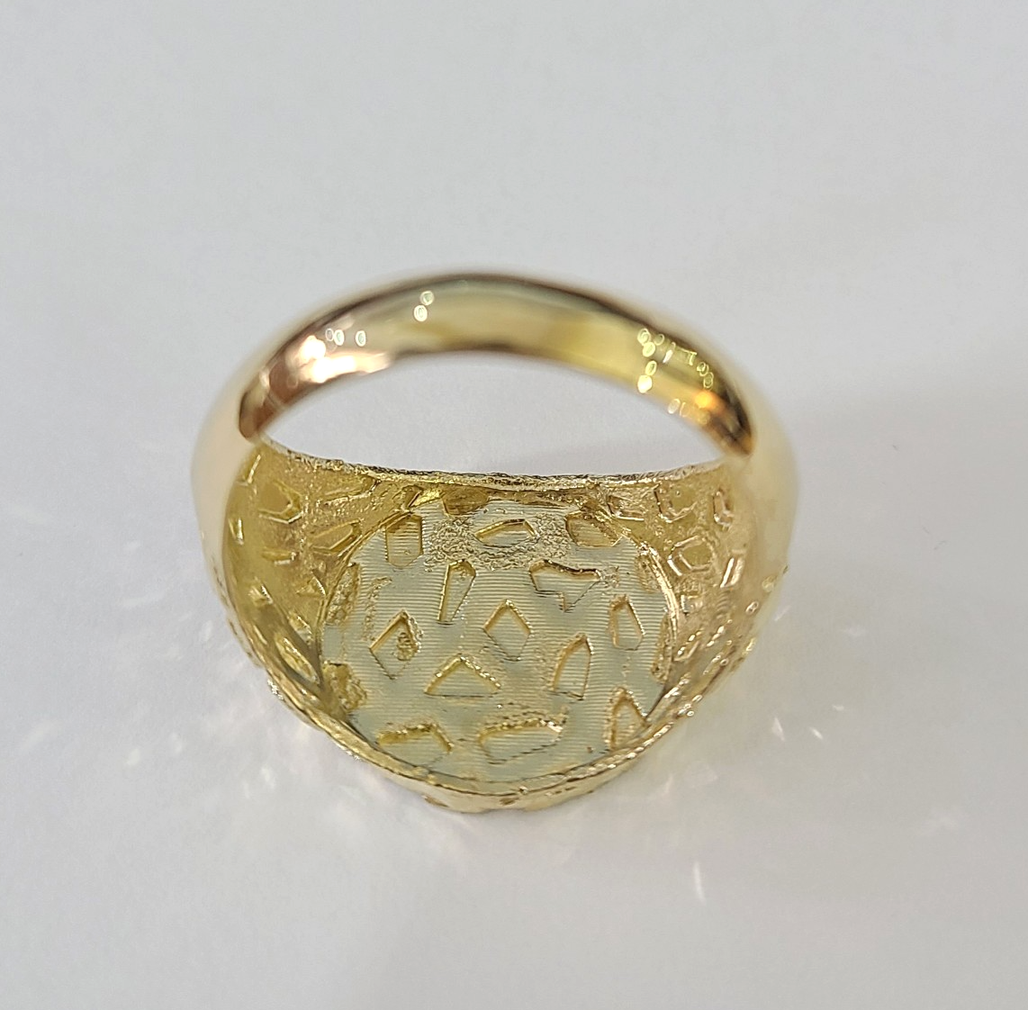 14k Nugget Ring Yellow Gold Women Men Real Genuine 14KT