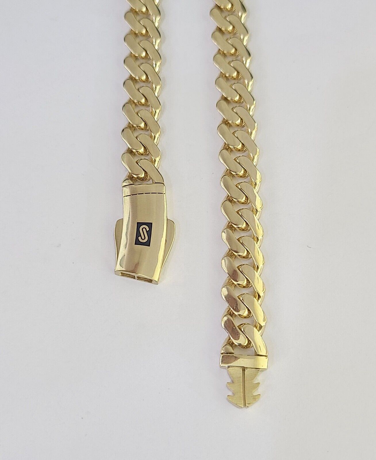 Real 10K Royal Monaco Chain Box Clasp 9mm Gold Necklace 10Kt 24" Genuine