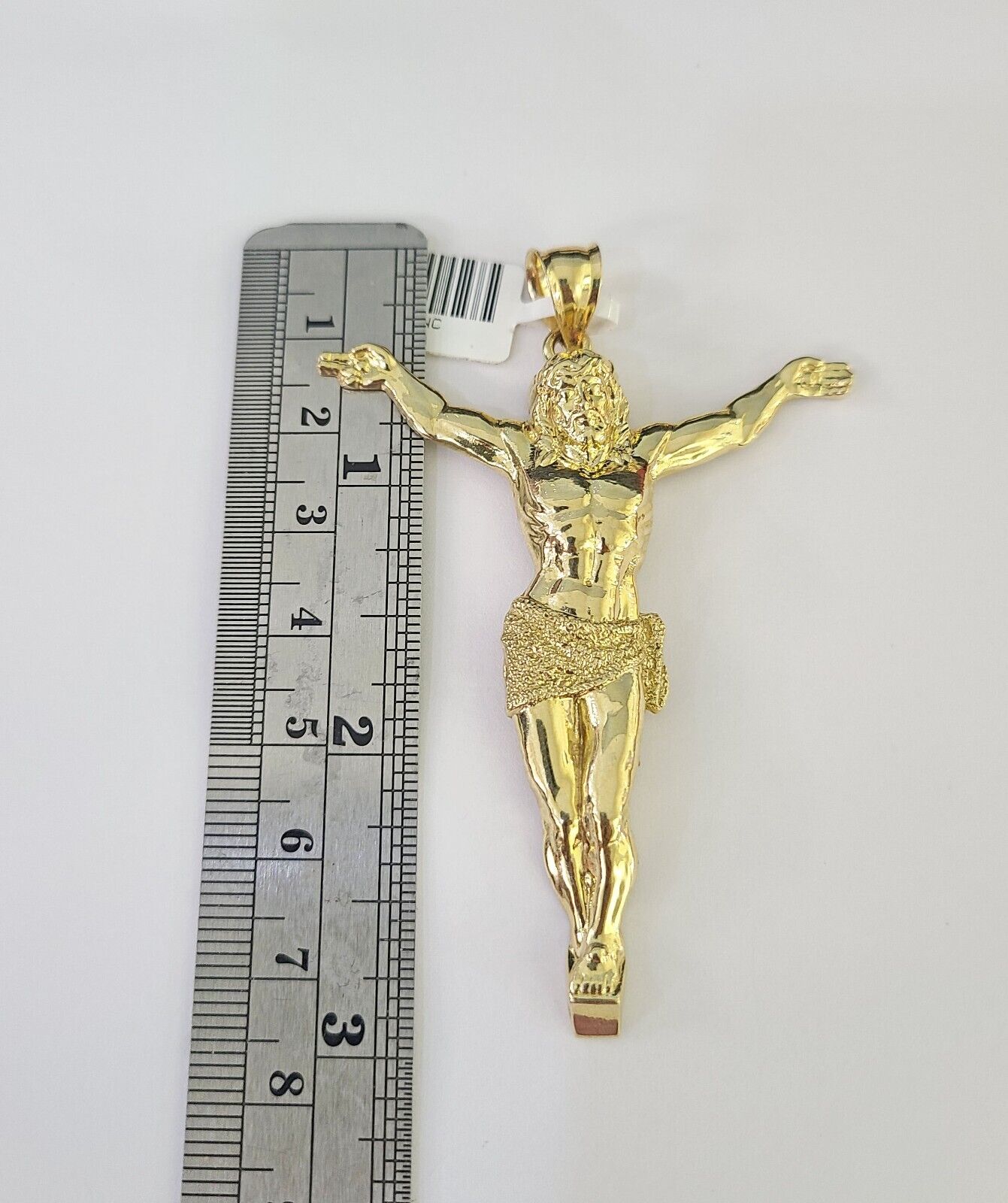 10K Franco Chain Jesus Pendant Charm Necklace 20"-28" 4mm Gold SET Yellow