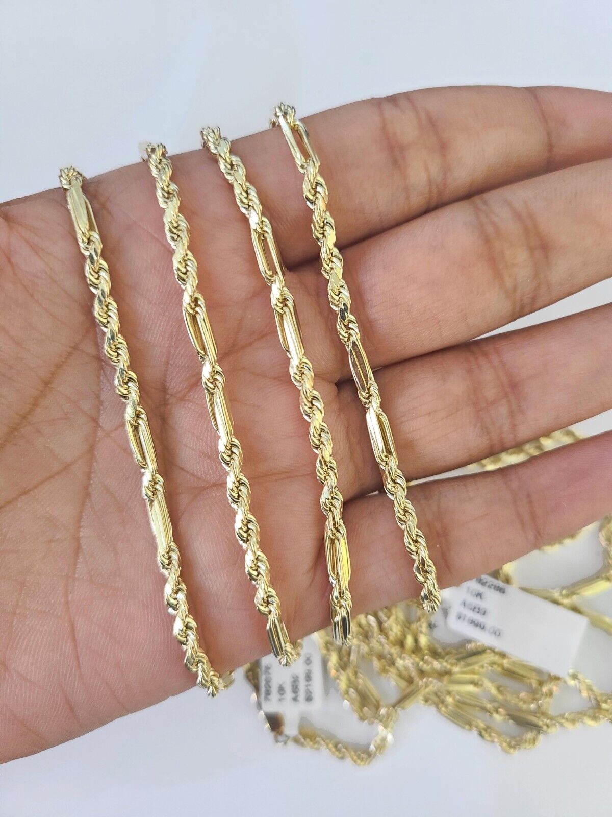 Real 10k Milano Rope Chain Necklace Yellow Gold 3mm 18" 20" 22" 24" Genuine