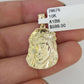 10K Franco Chain Jesus Head Pendant Charm Necklace 16"-24" 2mm Gold SET Yellow