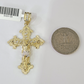 Real 10K Jesus Cross Pendant Crucifix Yellow Gold Charm Genuine