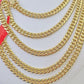 10k Yellow Gold 6mm Miami Cuban Link Chain Necklace 18-24 Inches Real