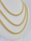 14k 6mm Miami Cuban Link Chain Yellow Gold Necklace 18"-26" Inches Real