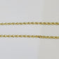 Real 10k Yellow Gold Rope Chain Head Charm Set 4mm 18"-26"Inch Necklace