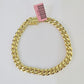 Real 14K Miami Cuban Bracelet Yellow Gold Box Clasp 8.5" Inch 7mm Link Hollow