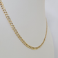 REAL 14k Cuban Curb Link Necklace Chain 4mm 16 inches Diamond Cuts 14kt