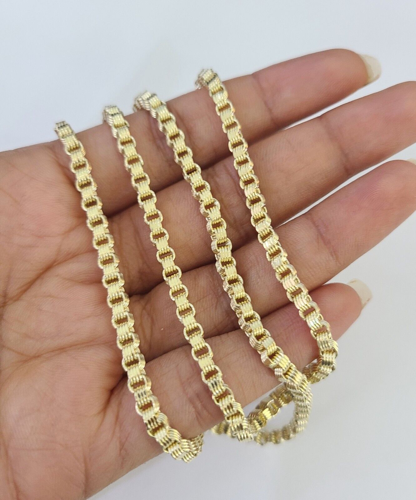 REAL 10k Gold Byzantine Chain Necklace Lobster Clasp 3mm 20" 22" 24" 26" 28" 30"