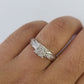 REAL 10k White Gold Diamond Ring Ladies Men Trio SET Wedding Engagement Genuine