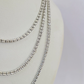 10k White Gold Iced Chain 2.5mm Diamond Cut Necklace 18" 20" 22" 10Kt