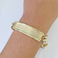 10K Yellow Gold ID Bracelet Miami Cuban 12mm 9" inches 10kt Mens