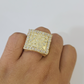 Real 10k Nugget Ring Yellow Gold Women Men Genuine 10Kt