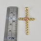 10k Jesus Cross Charm Miami Cuban Chain Pendant Set 5mm 18"28" Necklace Gold