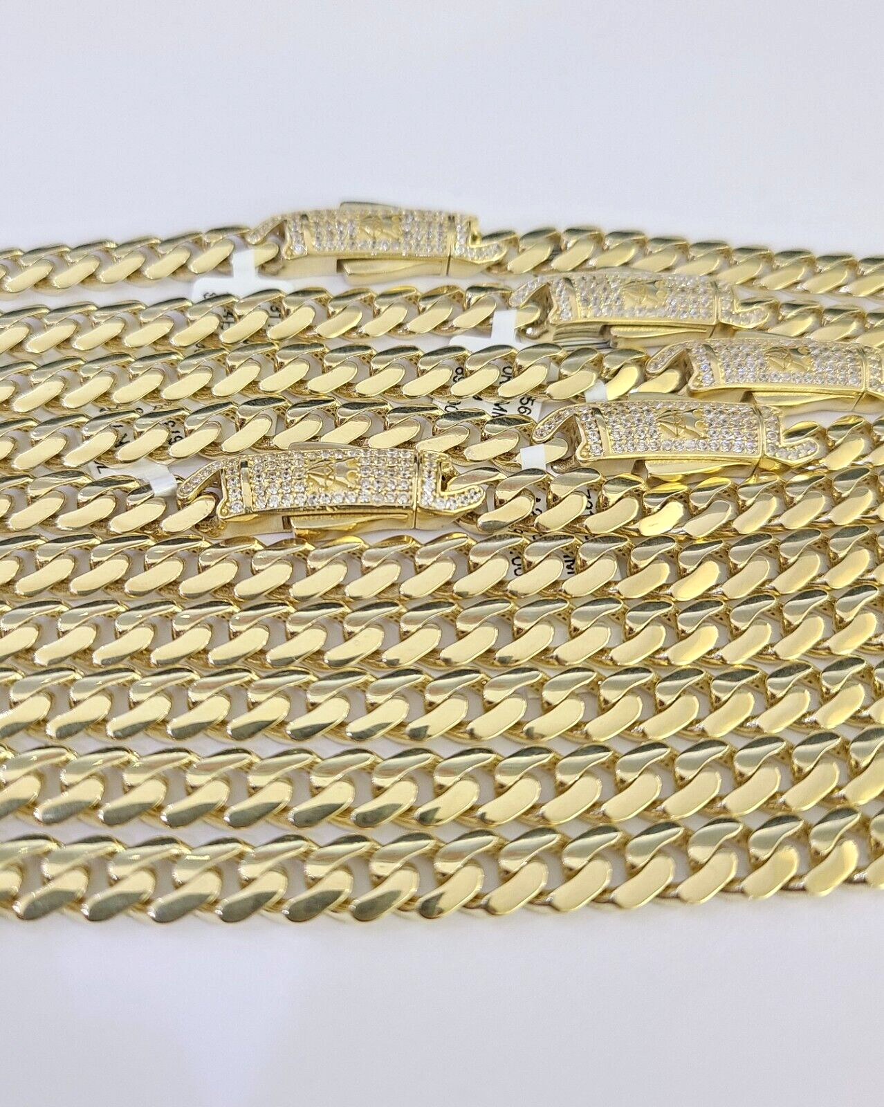 Real 10k Royal Monaco Chain 7mm 16-24 inches Necklace Yellow Gold Box Clasp