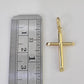 Real 10K Jesus Crucifix Cross Pendant 1" Yellow Gold Charm Genuine