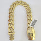 Real 10K Royal Monaco Bracelet Yellow Gold 9" Box Clasp 15mm Genuine