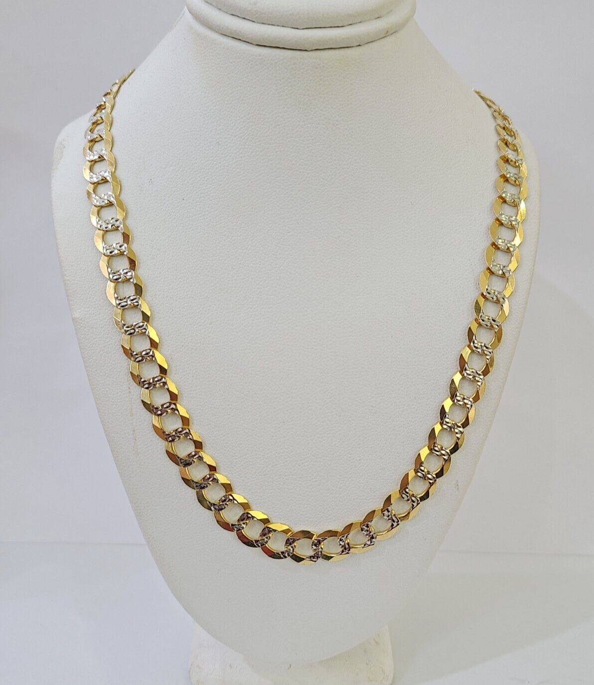 14k Gold chain Solid Necklace Cuban Curb Link REAL 8mm 20- 30 Inch Mens DISCOUNT