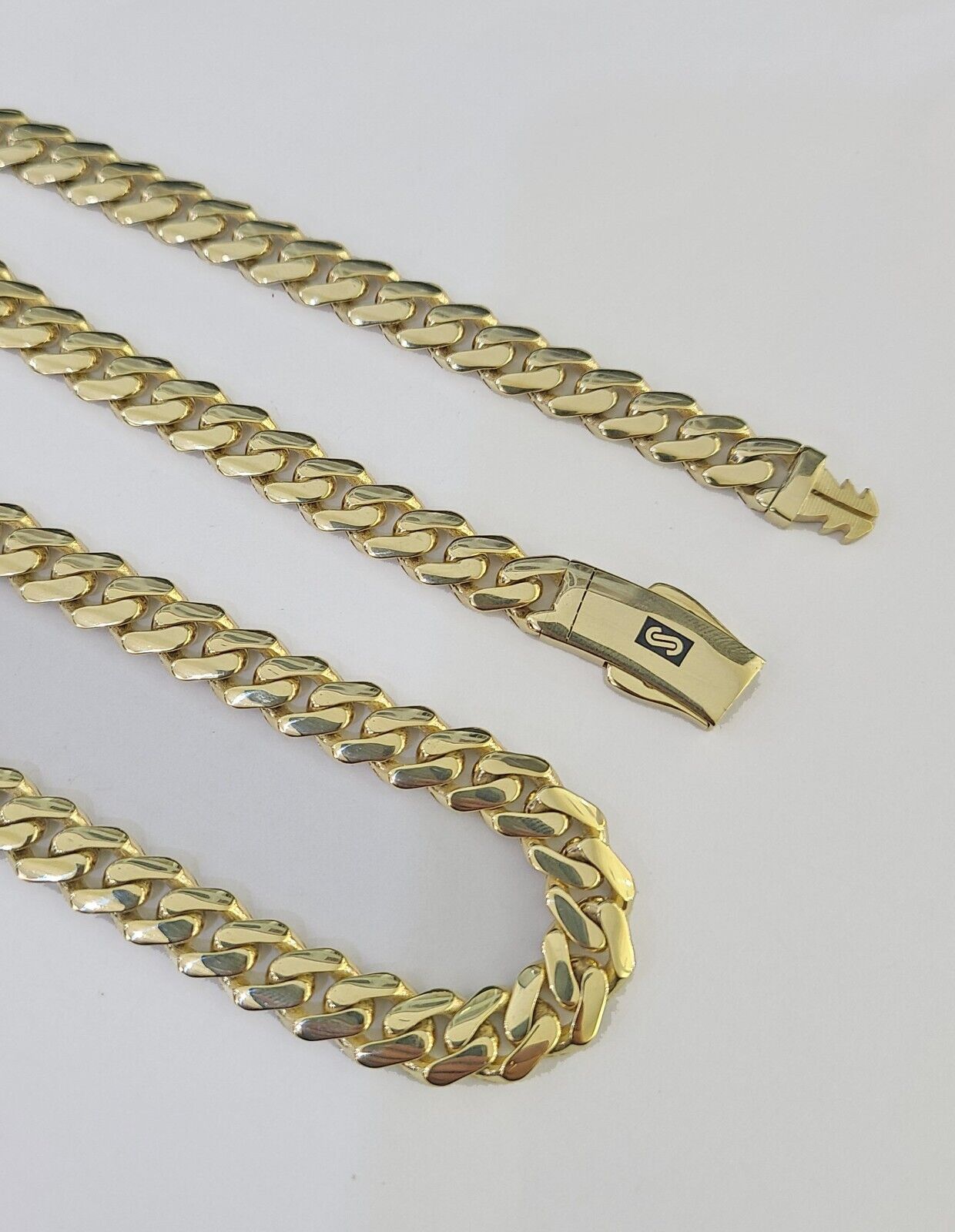 Real 10K Royal Monaco Chain Box Clasp 7mm Gold Necklace 10Kt 24" Genuine