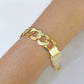 10k Yellow Gold Cuban Link ID Bracelet Solid 8" 9mm Lobster Clasp Real 10Kt