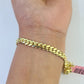 14K Solid Miami Cuban Bracelet Yellow Gold Box Clasp 8" Inch 6mm Link