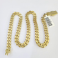 Real 10k Royal Monaco Chain 7mm 16-24 inches Necklace Yellow Gold Box Clasp