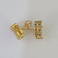 10k Yellow gold Flower Earrings Real Diamond screw-back Women Men studs