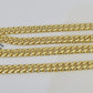 10K Miami Cuban Link Chain Yellow Gold Real 6mm 26 inch Necklace