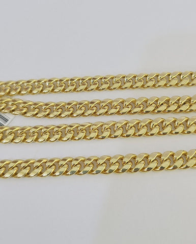 10K Miami Cuban Link Chain Yellow Gold Real 6mm 26 inch Necklace