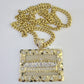 10K Miami Cuban Link Chain Last Supper Pendent Charm 6mm 20"-30" Necklace