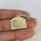 10k 2.5mm Rope Chain Last Supper Pendant 18"-30" Yellow Gold Set Charm Necklace