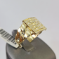10k Nugget Ring Yellow Gold Women Men Real Genuine 10Kt