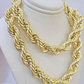 Real 10k yellow Gold Rope chain Necklace 12mm 20" - 30 Inch Mens 10kt DISCOUNT