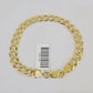 10k Solid Cuban Curb Link Bracelet Gold 7mm 7 Inches Women Real Yellow Gold