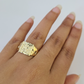 10k Nugget Ring Yellow Gold Women Men Real Genuine 10Kt