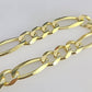 Real 14k Yellow Gold Figaro link Bracelet 8mm 8" Inch Mens Genuine