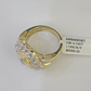 Real 10k Diamond Mens Ring Jesus Cross Band Yellow Gold Casual Genuine Natural