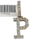 10k Rope Chain P Diamond Initial Charm Necklace Pendant Set 2mm 18"-24" Gold